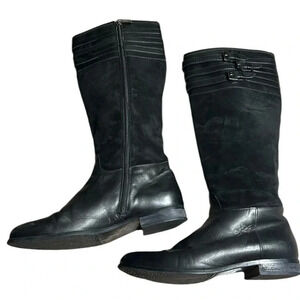Aquatalia boots,vtg,women 7.5,knee high ,tall,riding boots,pre owned,black
